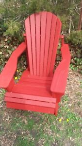 Outdoor Adirondack Lawn Chair solid wood, refurbished