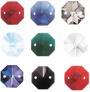 OCTAGON CHANDELIER CRYSTALS | DROP CRYSTAL BEADS FOR LIGHTS | WEDDING DROPS 14MM