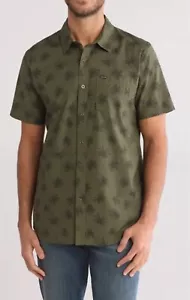 Volcom Warbler Woven Button Up Short Sleeve Agave Shirt Men's Size Large - Picture 1 of 4