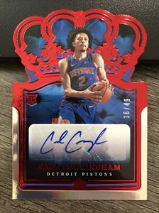 Cade Cunningham 2021-22 Panini Crown Royale Red /49 #RC-CCN Rookie Auto RC - Picture 1 of 2
