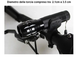 Supporto staffa girevole per torcia a Led da ciclismo MTB - Foto 1 di 9