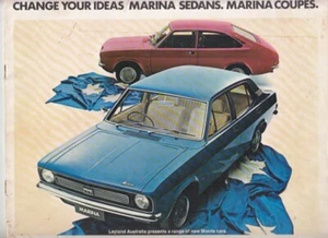 1972 LEYLAND MORRIS MARINA SEDAN & COUPE Australian 14p Brochure Super DeLuxe TC - Bild 1 von 4