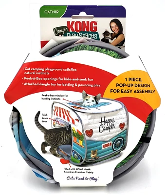 Kong Play Spaces Camper with Catnip Cat Kitten Toy 15x15" - Image 1 of 4