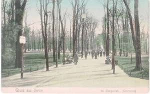 Gruss Aus Berlin Tiergarten zoo colorato a mano 1910 Germania - Foto 1 di 2
