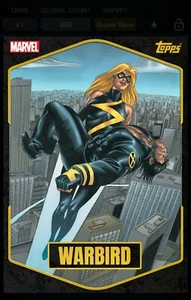 2020 Topps Marvel To The Rescue War Bird Series 1 - Black Digital Card - Picture 1 of 1