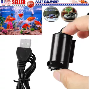 Water Pump Mini Mute Submersible USB 5V 1M Cable Garden Fountain Tool Fish Tank - Picture 1 of 11