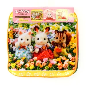 JUEGO DE PAÑUELOS TOALLA Sylvanian Families 16x 16 cm Calico Critters Época Japón - Imagen 1 de 4