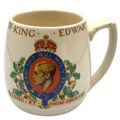 Burleigh Ware King Edward VIII Coronation Mug 1937 Made In England Vintage - Image 1 of 4