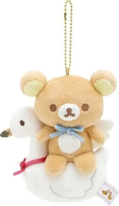MF86501 Rilakkuma Swan and Golden Flower Hanging Plush Toy Rilakkuma and Swan - Picture 1 of 2