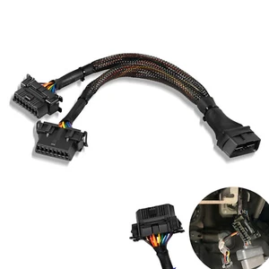 B6 OBD2 Splitter Cable 16 Pin OBD II Splitter Extension 1 Male 2 Female Y Cable( - Picture 1 of 15