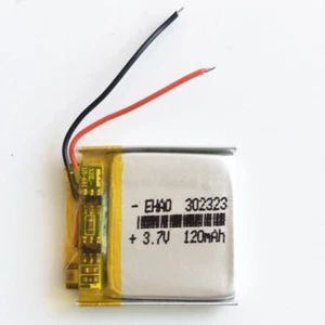 Batería de polímero Lipo Li 3.7V 302323 120mAh recargable para reloj inteligente MP3 GPS - Imagen 1 de 3