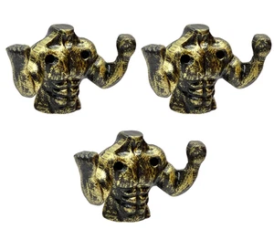 Juego de 3 Ganchos de Aluminio Musculosos para Abrigo Forma de Hombre Arte de Pared Decoración-Hombre Muscular - Imagen 1 de 5