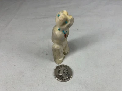 FIRMADO HECHO POR ZUNI TALLADO OSO FETICHE 2 3/4" ALTO Foto 1 de 4