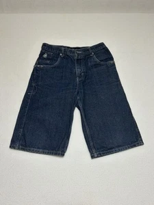 Rocawear Boys Denim Jean Shorts Embroidered Loose Skate Hip Hop 90s Y2K Size 16 - Picture 1 of 13
