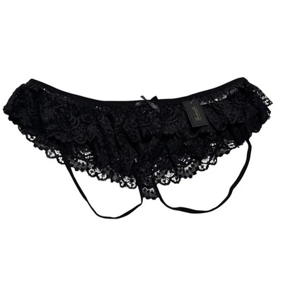 Braguita Frederick's of Hollywood Idelle Floral Encaje Espalda Abierta Negra Talla 1X Foto 1 de 4