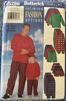 Adulto 34-48 y niño 2-8 PULL ON TOP PANTALONES CORTOS PATRÓN DE COSTURA Butterick 5286 Foto 1 de 2