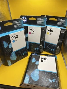 4 NEW HP 940 Cyan Yellow Magenta Black Ink Cartridge Office Jet EXP 2014, 2015 - Picture 1 of 1