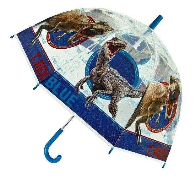 Jurassic World Transparent Bell Umbrella 19'' Dinosaurs Blue