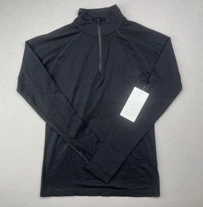 Athleta Womens Momentum 1/2 Zip Solid Pullover LS Vented Shirt Sz M - Picture 1 of 6