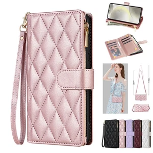 Zip Wallet Coin Card Purse Leather Case Cover For Samsung 20 Note Flod 3 4 5 6 - Picture 1 of 28