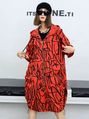 Ladies Urban Street Swag Designer Rain Lightweight Mac Jacket Parka Coat  14 - Image 1 of 4