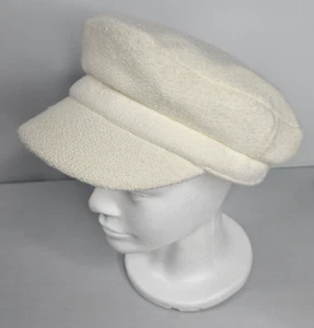 Betmar New York Women's White Baker Boy Cabbie Hat One Size Wool Blend - Picture 1 of 10