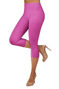 Gilbin Soft Capri High Waist Leggings for Women-Many Colors -One & Plus Size - Picture 1 of 83