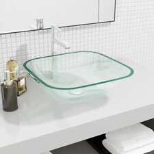 Basin Glass 42x42x14 cm Transparent