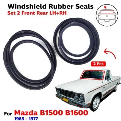 Windshield Rubber Seal Front Rear Fits Mazda B1500 M1400 B1600 UTE 1965-77 Set 2 - image 1 of 4