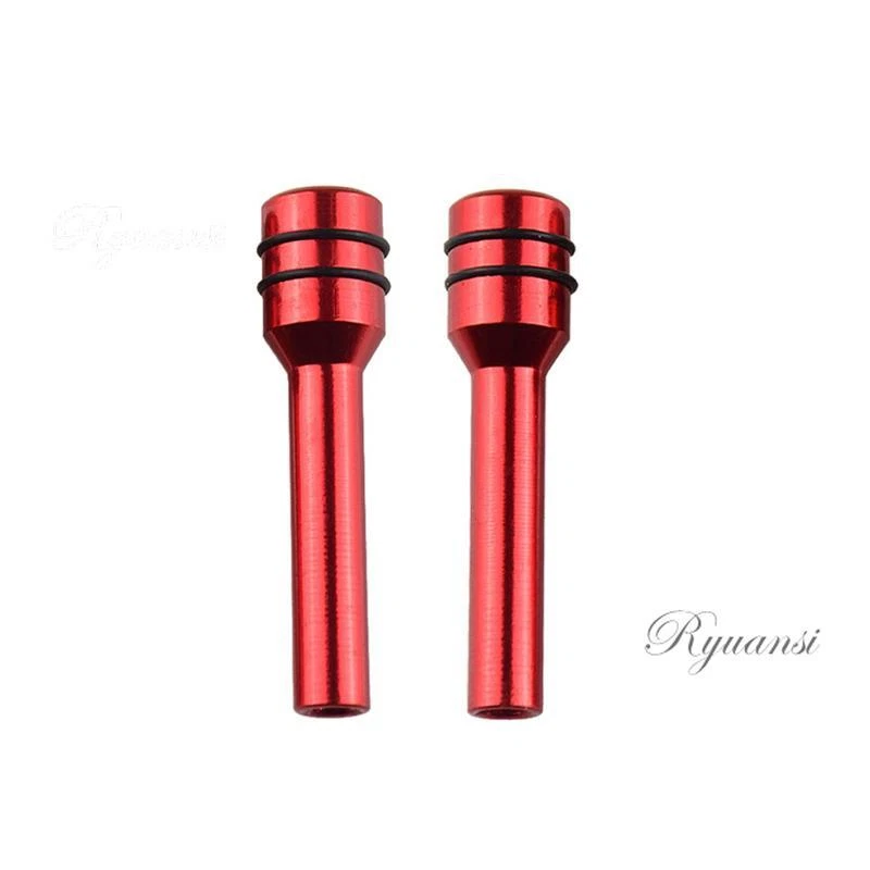 2 Pcs Red Aluminum Alloy Interior Door Lock Knob Pull Pins For Car Auto Foto 1 de 4
