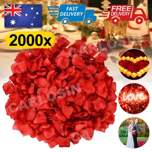 2000X Wedding Silk Rose Petals Bridal Flowergirl Basket Fake Flower Decoration - Picture 1 of 9