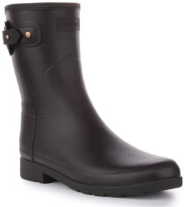 HUNTER WFS2299RMA-BLK Ref. Corto Ojete Delgado Goma Mujer Botas Negro GB 4-8 - Imagen 1 de 6
