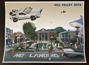 Back to the Future 2 movie poster Hill Valley art print Marty McFly SDCC mondo - Picture 1 of 12