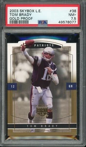 2003 Skybox L.E. Tom Brady Gold Proof #38 PSA 7.5 POP 1 #/150 - Picture 1 of 2
