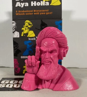 Mini Busto Rosa Kidrobot Frank Kozik GOON SQUAD DJ AYA HOLLA Ayatolá Jomeini Foto 1 de 2