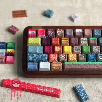 Minecraft 3D Block Pixel Mechanical Keyboard Cap 120 + PCS - Image 1 of 4