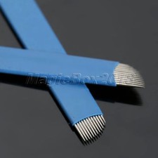 12 Pin Permanent Makeup Manual Eyebrow Tattoo Needles Blade For Micorblading Pen
