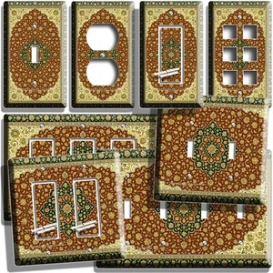 ALFOMBRA PERSA ALFOMBRA LUZ INTERRUPTOR TOMACORRIENTE PLACA PARED ORIENTE MEDIO HOGAR HABITACIÓN DECORACIÓN - Imagen 1 de 35