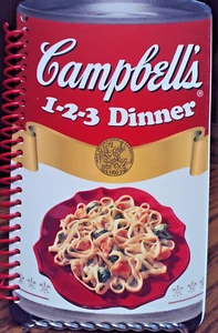 CAMPBELL’S 1-2-3 Dinner Recipe Booklet-2004 Spiral Bound Cookbook Hardcover K27 - Picture 1 of 2