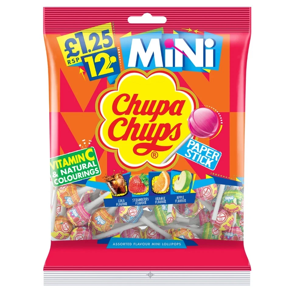 Chupa Chups Minis Bag 72g £1.25 PMP - Pack of 3, 6, 12 - Image 1 of 1