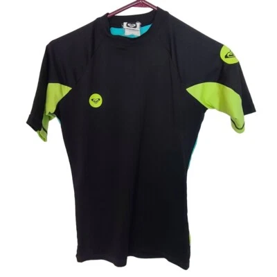 Traje de baño Roxy para mujer 6 negro verde azul manga corta cuello redondo protector contra erupciones Foto 1 de 4