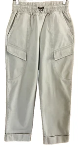 URBAN OUTFITTERS Pants Women Small Khaki Cotton Cargo Pull-On Cuffed Pockets EUC - Picture 1 of 24