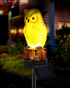 Owl Solar Decorative Garden Stake Lighting, Waterproof Cute Animal Outdoor Figur - Picture 1 of 7