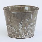 Washed Nickel Color With Garden Imprint Planter