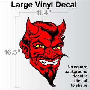 RED DEVIL Satan Lucifer 16" Sticker Master Evil Beast Demon Decal Graphic Calca - Picture 1 of 1