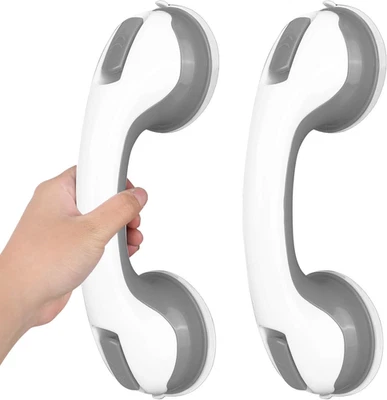 2pz Maniglia a Ventosa per Bagno/Doccia Antiscivolo Ausilio per Anziani Disabili - Immagine 1 di 4