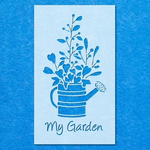 Mein Garten Gießkanne Blumen Schablone: Mylar Airbrush Wandbild Malerei Basteln - Bild 1 von 11