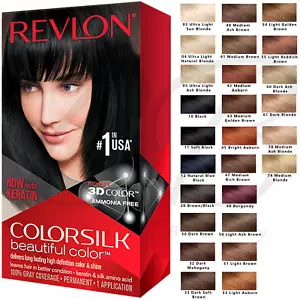 REVLON ColorSilk Ammonia Free Permanent 3D Radiant Hair Colour *CHOOSE SHADE* - Picture 1 of 23
