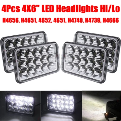 4 PIEZAS FAROS LED 4X6" Hi/Lo para Chevrolet C1500/C2500/C3500 1988-1989 Foto 1 de 4