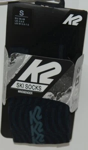 K2 MINDEBENDER Ski Socks 15304 Black Gray Size Womens Small - Picture 1 of 6